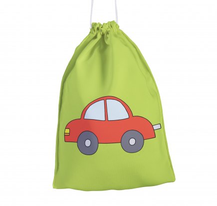 Pytlík na bačkory_auto_zelený